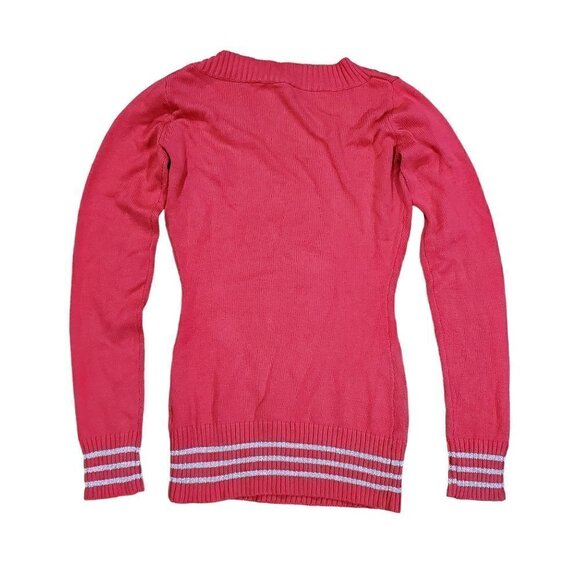 Rocawear Sweater Womens Red V-Neck Pullover Long Sleeve Cotton Blend‎ Size M - Picture 2 of 7